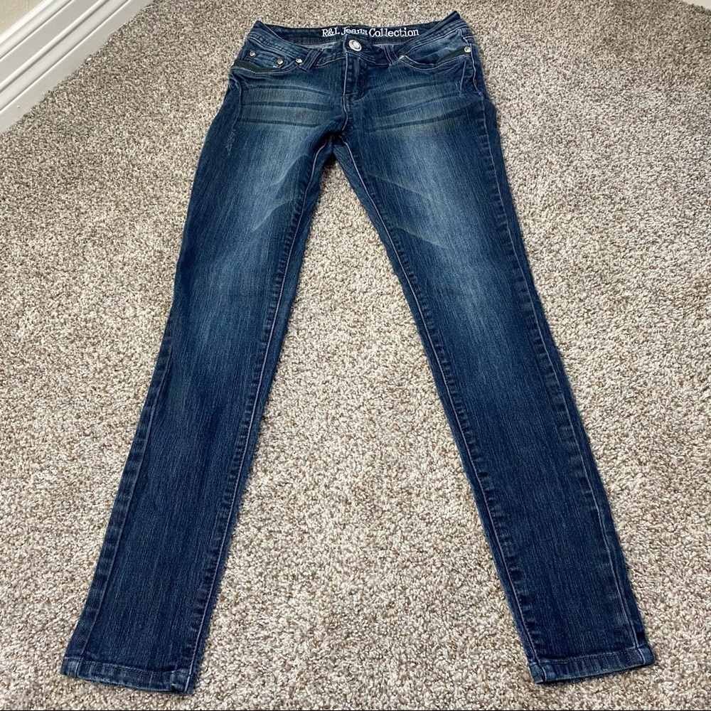 R&L Jeans Sz 7 Embellished rhinestone Pockets - Picture 6 of 14